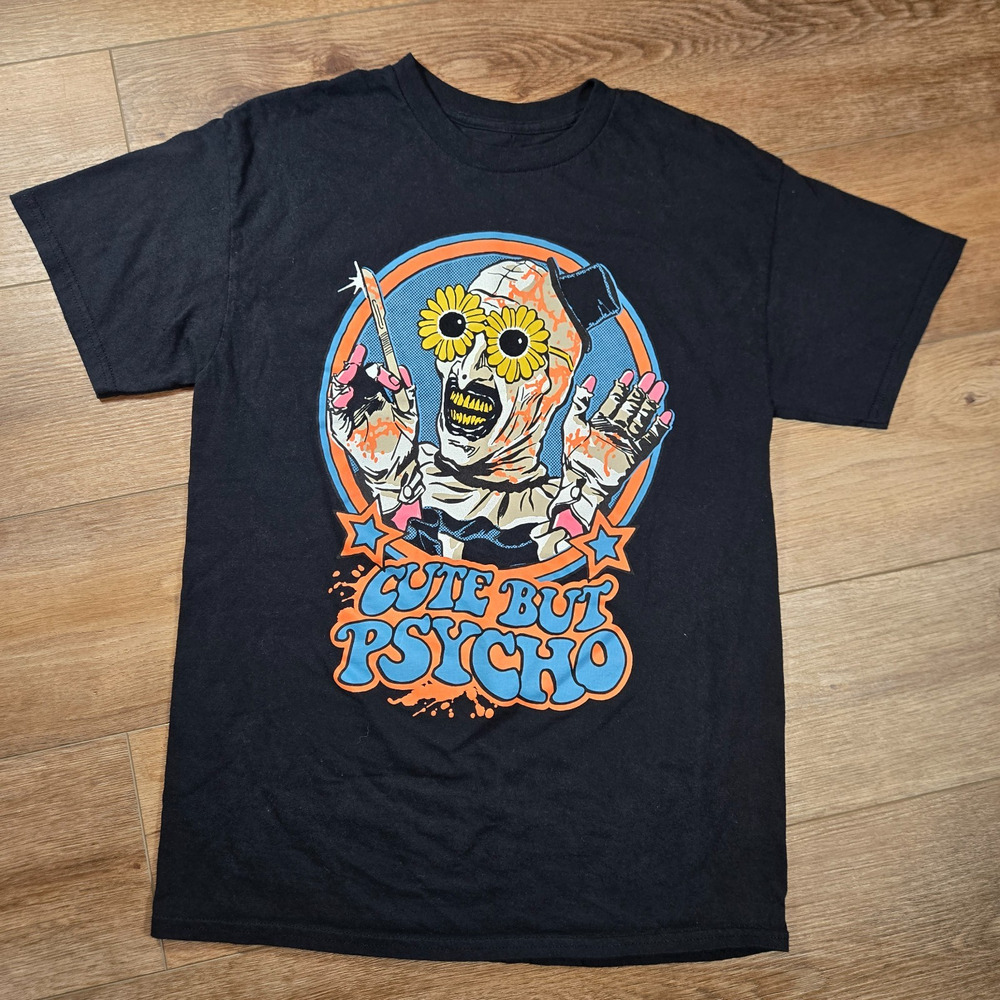 Terrifier Art The Clown Horror Movie T Shirt Mens M Cute But Psycho Graphic